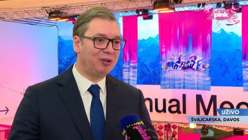 VUČIĆ SE OBRATIO IZ DAVOSA: Naše je da gledamo da čuvamo mir i da se pripremamo za nešto što je za nas veliko