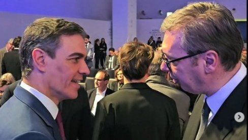 VUČIĆ SA PREMIJEROM ŠPANIJE: Pozvao sam ga u Srbiju kako bismo mu predstavili planove za EKSPO 2027 (FOTO)