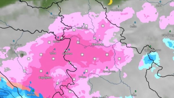 ЕВО КАКО ЋЕ СЕ КРЕТАТИ СНЕЖНА ОЛУЈА ИЗ САТА У САТ: Снег ће прво пасти у овим деловима Србије (ФОТО) ЕВО КАКО ЋЕ СЕ КРЕТАТИ СНЕЖНА ОЛУЈА ИЗ САТА У САТ: Снег ће прво пасти у овим деловима Србије (ФОТО)
