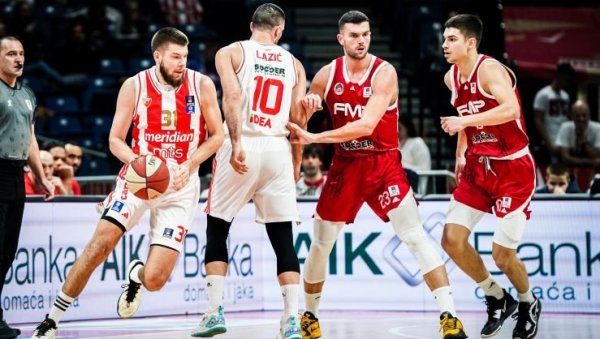 ЗВЕЗДА ЧЕКА ПАРТИЗАН СА ВРХА АБА ЛИГЕ: Црвено-бели са новајлијом наставили доминацију у мечевима с ФМП-ом ЗВЕЗДА ЧЕКА ПАРТИЗАН СА ВРХА АБА ЛИГЕ: Црвено-бели са новајлијом наставили доминацију у мечевима с ФМП-ом