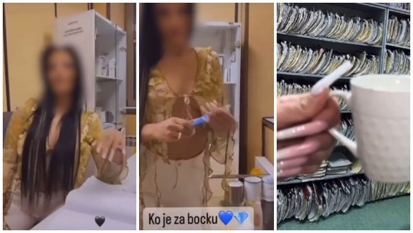 КО ЈЕ ЗА БОЦКУ? Скандал у Дому здравља у Нишу, искористила паузу да се полугола снима међу картонима пацијената (ФОТО/ ВИДЕО) КО ЈЕ ЗА БОЦКУ? Скандал у Дому здравља у Нишу, искористила паузу да се полугола снима међу картонима пацијената (ФОТО/ ВИДЕО)