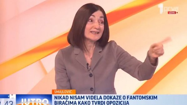 СМАЈЛОВИЋ ПОСТАВИЛА ЂИЛАСА НА МЕСТО: Нема ниједног доказа о фантомским бирачима (ВИДЕО) СМАЈЛОВИЋ ПОСТАВИЛА ЂИЛАСА НА МЕСТО: Нема ниједног доказа о фантомским бирачима (ВИДЕО)