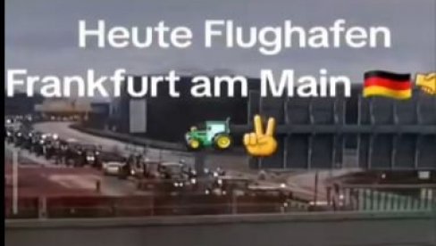 POLJOPRIVREDNICI BLOKIRALI PRILAZE AERODROMU U FRANKFURTU: Novi haos u Nemačkoj (VIDEO) POLJOPRIVREDNICI BLOKIRALI PRILAZE AERODROMU U FRANKFURTU: Novi haos u Nemačkoj (VIDEO)