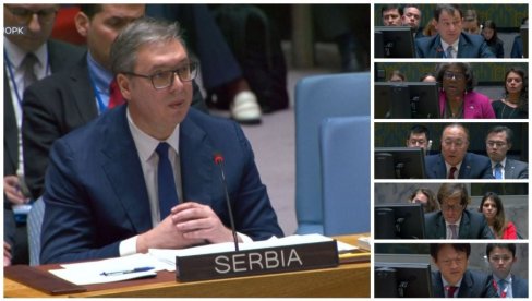 ZAVRŠENA SEDNICA SB UN: Vučić poslao snažnu poruku svetu - Odlukama Prištine vrši se progon Srba, mi nismo ničija marioneta (VIDEO) ZAVRŠENA SEDNICA SB UN: Vučić poslao snažnu poruku svetu - Odlukama Prištine vrši se progon Srba, mi nismo ničija marioneta (VIDEO)