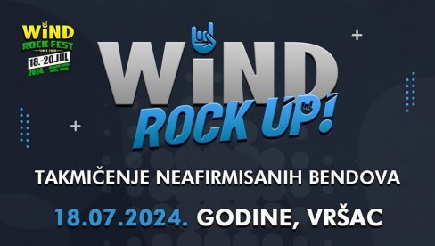 U TOKU PRIJAVE ZA „WIND ROCK UP“: Najbolje mlade bendove biraju publika i organizatori U TOKU PRIJAVE ZA „WIND ROCK UP“: Najbolje mlade bendove biraju publika i organizatori