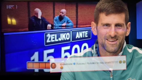 AU, KAKO NISU ZNALI? Nole se smeje Hrvatima iz Potere - pitanje je bilo o Jeleni (VIDEO) AU, KAKO NISU ZNALI? Nole se smeje Hrvatima iz Potere - pitanje je bilo o Jeleni (VIDEO)