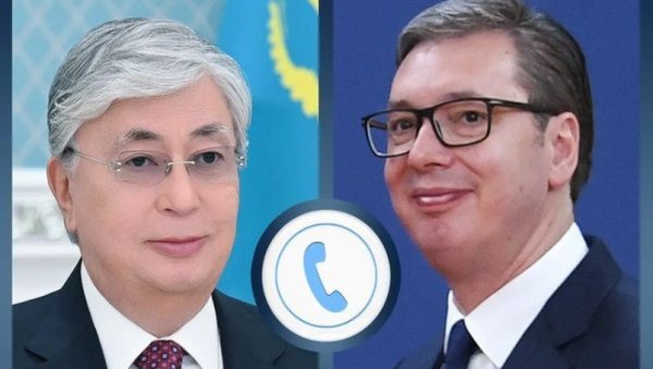 ВУЧИЋ РАЗГОВАРАО СА ТОКАЈЕВИМ: Договорили смо да у најскоријем року буде одржана седница Мешовитог комитета за сарадњу наших земаља ВУЧИЋ РАЗГОВАРАО СА ТОКАЈЕВИМ: Договорили смо да у најскоријем року буде одржана седница Мешовитог комитета за сарадњу наших земаља