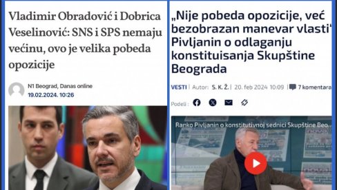PIVLJANIN DEMANTUJE OPOZICIJU I HALUCINIRA: Odlaganje sednice nije pobeda opozicije, za njih je glasalo milion i po ljudi? PIVLJANIN DEMANTUJE OPOZICIJU I HALUCINIRA: Odlaganje sednice nije pobeda opozicije, za njih je glasalo milion i po ljudi?