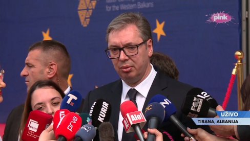 VUČIĆ SE OBRATIO IZ TIRANE: Formiraćemo u Beogradu tim za Plan rasta, njime će rukovoditi Siniša Mali (VIDEO) VUČIĆ SE OBRATIO IZ TIRANE: Formiraćemo u Beogradu tim za Plan rasta, njime će rukovoditi Siniša Mali (VIDEO)