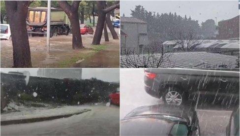JAKO NEVREME POGODILO HRVATSKU: Ulice ostale pod vodom, grad zabeleo delove Splita, oštećene kuće (VIDEO) JAKO NEVREME POGODILO HRVATSKU: Ulice ostale pod vodom, grad zabeleo delove Splita, oštećene kuće (VIDEO)