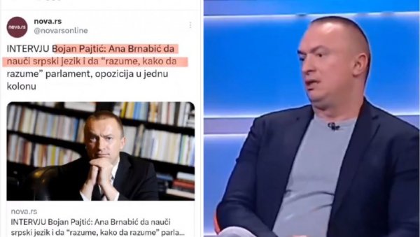 НЕЧУВЕНО: Пајтић који мисли да се брисом носа може оштетити мозак, исмева интелект Ане Брнабић (ВИДЕО) НЕЧУВЕНО: Пајтић који мисли да се брисом носа може оштетити мозак, исмева интелект Ане Брнабић (ВИДЕО)
