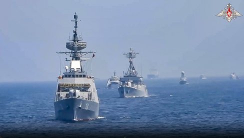 ДЕМОНСТРАЦИЈА СИЛЕ: Запад у страху од поморске вежбе Русије, Ирана и Кине (ВИДЕО/ФОТО)
