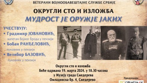 „MUDROST JE ORUŽJE JAKIH“: Okrugli sto u Muzeju Smederevo „MUDROST JE ORUŽJE JAKIH“: Okrugli sto u Muzeju Smederevo