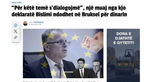 PRIŠTINSKI MEDIJI RAZAPELI BISLJIMIJA: Tvrdio da neće pregovarati o dinaru - pa podvio rep (FOTO) PRIŠTINSKI MEDIJI RAZAPELI BISLJIMIJA: Tvrdio da neće pregovarati o dinaru - pa podvio rep (FOTO)