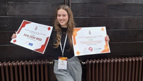 DA HRABRO SLEDE SVOJ PUT: Teodora Bogdanović, srednjoškolka iz Niša, pobedila na takmičenju Svetionik znanja DA HRABRO SLEDE SVOJ PUT: Teodora Bogdanović, srednjoškolka iz Niša, pobedila na takmičenju Svetionik znanja