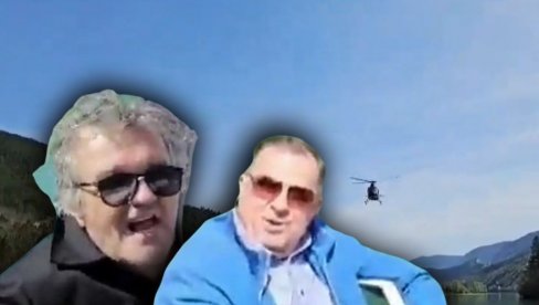 NA SPLAVU: Kusturica i Dodik zapevali četničku pesmu, iznad njih leti helikopter (VIDEO)