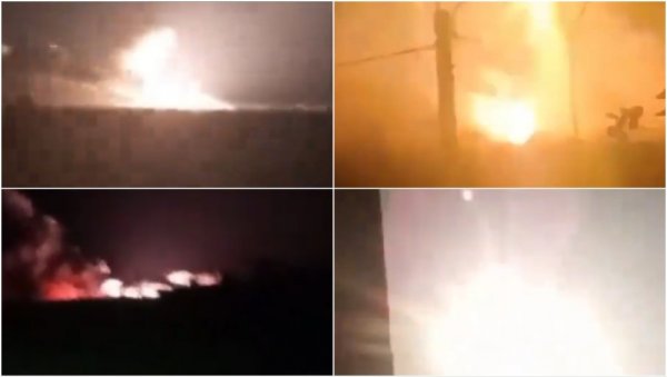 СНАЖНЕ ЕКСПЛОЗИЈЕ НА РУСКОМ АЕРОДРОМУ НА КРИМУ: Појавили се снимци, саобраћај затворен (ВИДЕО) СНАЖНЕ ЕКСПЛОЗИЈЕ НА РУСКОМ АЕРОДРОМУ НА КРИМУ: Појавили се снимци, саобраћај затворен (ВИДЕО)