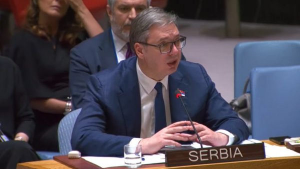 ПОСЛУШАЈТЕ ГОВОР ПРЕДСЕДНИКА СРБИЈЕ У СБ УН: Овако је Вучић одговорио Американцу и Вјоси Османи (ВИДЕО) ПОСЛУШАЈТЕ ГОВОР ПРЕДСЕДНИКА СРБИЈЕ У СБ УН: Овако је Вучић одговорио Американцу и Вјоси Османи (ВИДЕО)