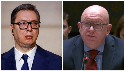 VUČIĆ SE SASTAO SA NEBENZJOM: Zahvalio sam mu na doslednom stavu Rusije u pogledu poštovanja suvereniteta i teritorijalnog integriteta Srbije VUČIĆ SE SASTAO SA NEBENZJOM: Zahvalio sam mu na doslednom stavu Rusije u pogledu poštovanja suvereniteta i teritorijalnog integriteta Srbije