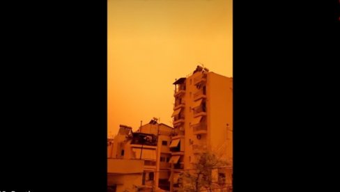 МАРС НА ЗЕМЉИ: Погледајте како изгледа Атина после сахарске олује (ВИДЕО)