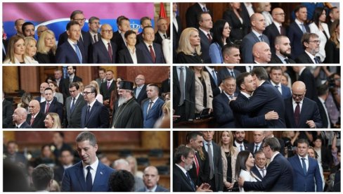 BOŽE PRAVDE POSLE POLAGANJA ZAKLETVE: U Skupštini Srbije novi ministri Vlade Srbije položili zakletvu, prisustvovao i Vučić (VIDEO) BOŽE PRAVDE POSLE POLAGANJA ZAKLETVE: U Skupštini Srbije novi ministri Vlade Srbije položili zakletvu, prisustvovao i Vučić (VIDEO)