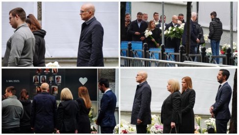 PREMIJER SA MINISTRIMA ODAO POŠTU ŽRTVAMA: Položili cveće i upisali se u knjigu sećanja (FOTO) PREMIJER SA MINISTRIMA ODAO POŠTU ŽRTVAMA: Položili cveće i upisali se u knjigu sećanja (FOTO)