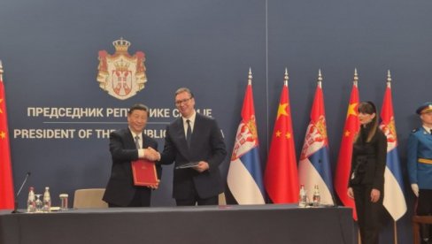 PRODUBLJIVANJE SARADNJE U NOVOJ ERI: Vučić i Si Đinping potpisali Zajedničku izjavu o podizanju partnerstva (VIDEO) PRODUBLJIVANJE SARADNJE U NOVOJ ERI: Vučić i Si Đinping potpisali Zajedničku izjavu o podizanju partnerstva (VIDEO)