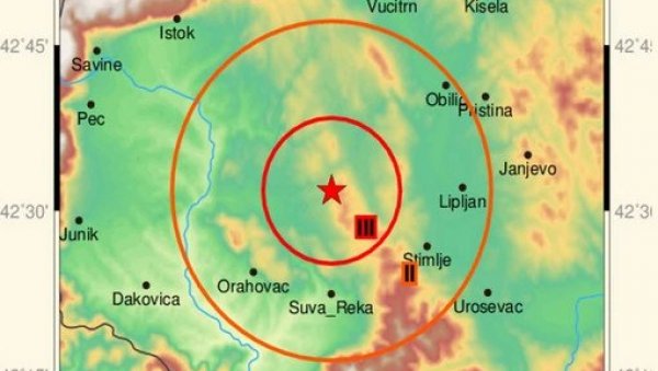 ЗЕМЉОТРЕС У ЈУЖНОЈ СРПСКОЈ ПОКРАЈИНИ: Тресло се тло у близини Ораховца (ФОТО) ЗЕМЉОТРЕС У ЈУЖНОЈ СРПСКОЈ ПОКРАЈИНИ: Тресло се тло у близини Ораховца (ФОТО)