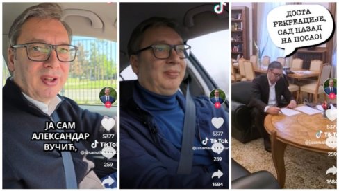 VUČIĆ U IZDANJU U KAKVOM GA RETKO VIĐAMO: Pogledajte novi video predsednika na TikToku (VIDEO) VUČIĆ U IZDANJU U KAKVOM GA RETKO VIĐAMO: Pogledajte novi video predsednika na TikToku (VIDEO)