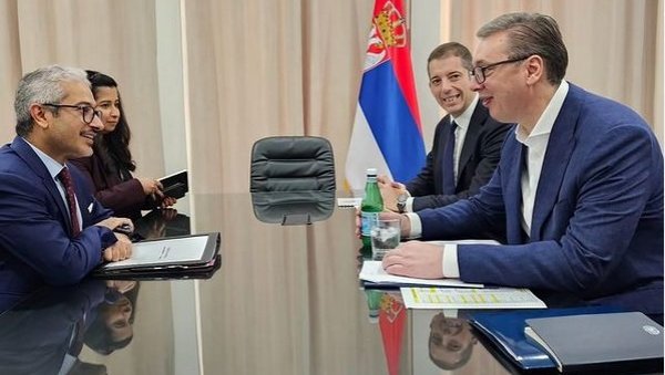 ВУЧИЋ СА ПРЕДСТАВНИКОМ УАЕ: Усвајање ове резолуције о Сребреници довело би до нових тензија, дубоких подела и отварања старих рана ВУЧИЋ СА ПРЕДСТАВНИКОМ УАЕ: Усвајање ове резолуције о Сребреници довело би до нових тензија, дубоких подела и отварања старих рана