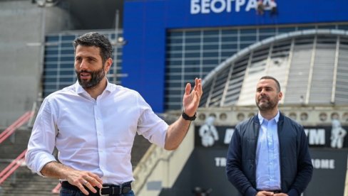 POČELO POSTAVLJANJE NATPISA BEOGRADSKA ARENA“ Šapić: Konačno vraćamo izvorno ime - očekujemo da će biti gotovo za koji dan (FOTO) POČELO POSTAVLJANJE NATPISA BEOGRADSKA ARENA“ Šapić: Konačno vraćamo izvorno ime - očekujemo da će biti gotovo za koji dan (FOTO)