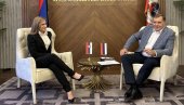 СРБИЈА И СРПСКА ЈЕДНА ПОРОДИЦА: У Бањалуци одржан састанак Председника РС и министарке Милице Ђурђевић Стаменковски