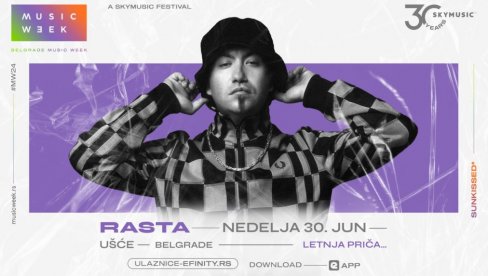 BELGRADE MUSIC WEEK Раста се придружује импресивној листи хедлајнера – наступ заказан за недељу, 30. јун BELGRADE MUSIC WEEK Раста се придружује импресивној листи хедлајнера – наступ заказан за недељу, 30. јун