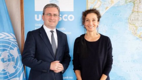 MINISTAR SELAKOVIĆ SA DIREKTORKOM UNESKA: Srbiji je čast što je treći put za redom, izabrana za Izvršni savet te ustanove (FOTO) MINISTAR SELAKOVIĆ SA DIREKTORKOM UNESKA: Srbiji je čast što je treći put za redom, izabrana za Izvršni savet te ustanove (FOTO)