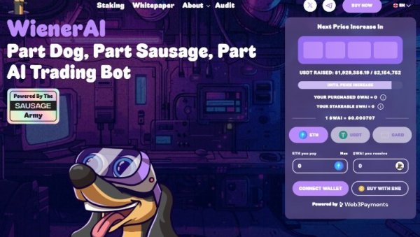 AI-покретана криптовалута, WienerAI, достиже нови прекретницу од 6 милиона долара у претпродаји AI-покретана криптовалута, WienerAI, достиже нови прекретницу од 6 милиона долара у претпродаји