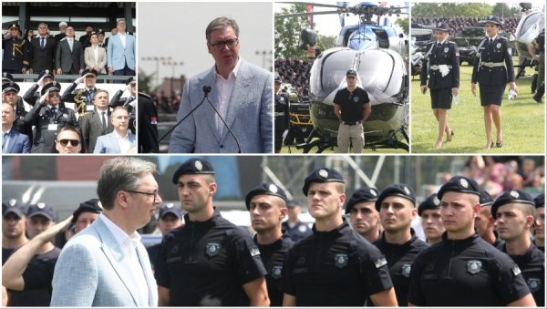 СВАКИ ПЕДАЉ СРБИЈЕ МОРА БИТИ СИГУРАН Снажна порука председника Вучића на централној свечаности поводом Дана МУП-а и полиције (ФОТО/ВИДЕО) СВАКИ ПЕДАЉ СРБИЈЕ МОРА БИТИ СИГУРАН Снажна порука председника Вучића на централној свечаности поводом Дана МУП-а и полиције (ФОТО/ВИДЕО)