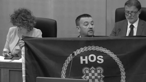 BESRAMNA HRVATSKA: Poslanik u Saboru razvio ustašku zastavu (VIDEO) BESRAMNA HRVATSKA: Poslanik u Saboru razvio ustašku zastavu (VIDEO)
