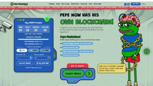 Меме токен китови скачу на Pepe Unchained ($PEPU) док претпродаја прелази 500,000 долара Меме токен китови скачу на Pepe Unchained ($PEPU) док претпродаја прелази 500,000 долара