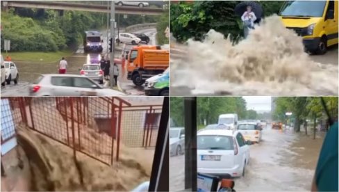 ПОТПУНИ ПОТОП НА УЛИЦАМА БЕОГРАДА: Потоци лију улицама, вода носи аутомобиле, све стоји (ВИДЕО) ПОТПУНИ ПОТОП НА УЛИЦАМА БЕОГРАДА: Потоци лију улицама, вода носи аутомобиле, све стоји (ВИДЕО)