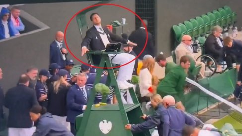 LUDILO NA VIMBLDONU: Jednog sudiju žena odvezla s terena, drugi molio navijače da ne otvaraju šampanjac (VIDEO) LUDILO NA VIMBLDONU: Jednog sudiju žena odvezla s terena, drugi molio navijače da ne otvaraju šampanjac (VIDEO)