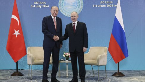 PUTIN I ERDOGAN RAZGOVARALI U ASTANI: Dva lidera žele unapređenje saradnje i razmenu od 100 milijardi dolara PUTIN I ERDOGAN RAZGOVARALI U ASTANI: Dva lidera žele unapređenje saradnje i razmenu od 100 milijardi dolara