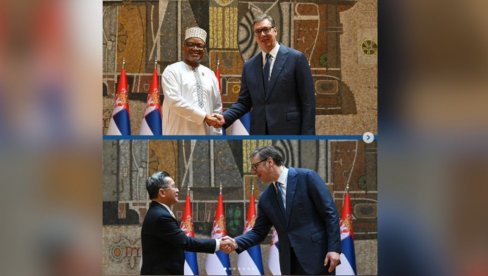 VUČIĆ PRIMIO AKREDITIVNA PISMA AMBASADORA: Za Srbiju ne postoje velike i male zemlje, već prijatelji i partneri (FOTO) VUČIĆ PRIMIO AKREDITIVNA PISMA AMBASADORA: Za Srbiju ne postoje velike i male zemlje, već prijatelji i partneri (FOTO)