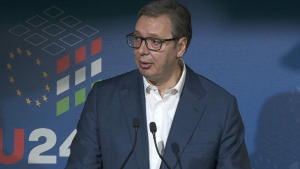 ЗА НАС СУ НАРЕДНИХ ШЕСТ МЕСEЦИ ПРЕСУДНИ: Вучић се обратио на свечаности поводом почетка председавања Мађарске Саветом ЕУ ЗА НАС СУ НАРЕДНИХ ШЕСТ МЕСEЦИ ПРЕСУДНИ: Вучић се обратио на свечаности поводом почетка председавања Мађарске Саветом ЕУ