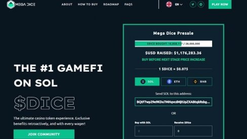 Novi GambleFi Mega Dice Token pokreće staking protokol dok pretprodaja dostiže 1.5 miliona dolara – Sledeći Rollbit? Novi GambleFi Mega Dice Token pokreće staking protokol dok pretprodaja dostiže 1.5 miliona dolara – Sledeći Rollbit?