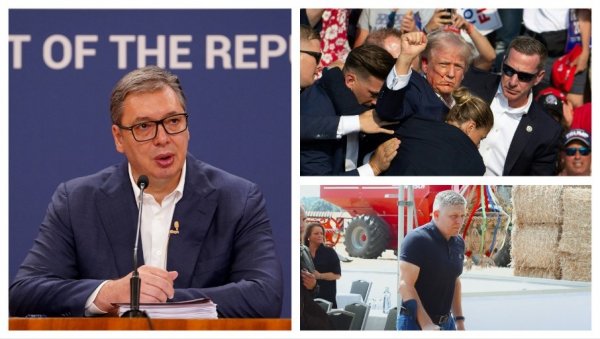 ЧУДО ЈЕ САЧУВАЛО ТРАМПА И ФИЦА Вучић: Време је да се подижу слободарске снаге света и да кажу не можете више да нас правите лудим (ВИДЕО) ЧУДО ЈЕ САЧУВАЛО ТРАМПА И ФИЦА Вучић: Време је да се подижу слободарске снаге света и да кажу не можете више да нас правите лудим (ВИДЕО)