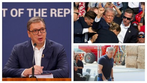 ЧУДО ЈЕ САЧУВАЛО ТРАМПА И ФИЦА Вучић: Време је да се подижу слободарске снаге света и да кажу не можете више да нас правите лудим (ВИДЕО) ЧУДО ЈЕ САЧУВАЛО ТРАМПА И ФИЦА Вучић: Време је да се подижу слободарске снаге света и да кажу не можете више да нас правите лудим (ВИДЕО)