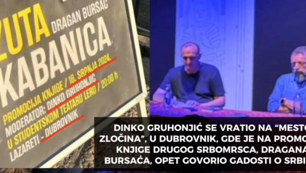 ДИНКО ГРУХОЊИЋ ОПЕТ ИЗ ДУБРОВНИКА ШИРИ МРЖЊУ ПРЕМА СРБИМА: За геноцид у БиХ крив је цео српски народ, и обични грађани! ДИНКО ГРУХОЊИЋ ОПЕТ ИЗ ДУБРОВНИКА ШИРИ МРЖЊУ ПРЕМА СРБИМА: За геноцид у БиХ крив је цео српски народ, и обични грађани!