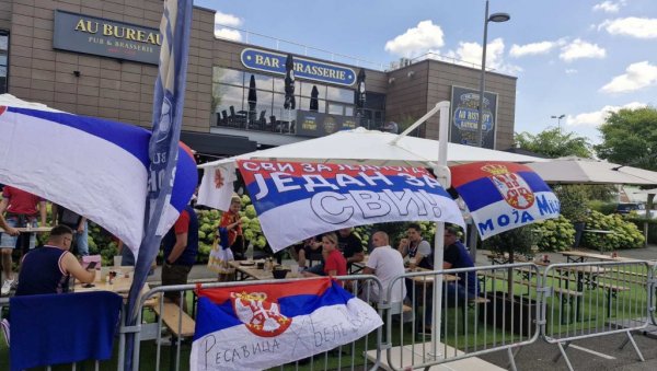 СВИ ЗА ЈЕДНОГ, ЈЕДАН ЗА СВИ: Срби у великом броју дошли на олимпијски меч са Американцима (ВИДЕО)