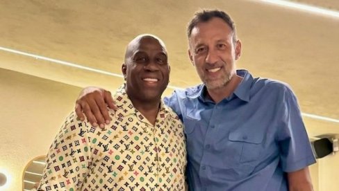 STIGLA AMERIČKA NBA LEGENDA: Medžik DŽonson i Divac u Crnoj Gori STIGLA AMERIČKA NBA LEGENDA: Medžik DŽonson i Divac u Crnoj Gori