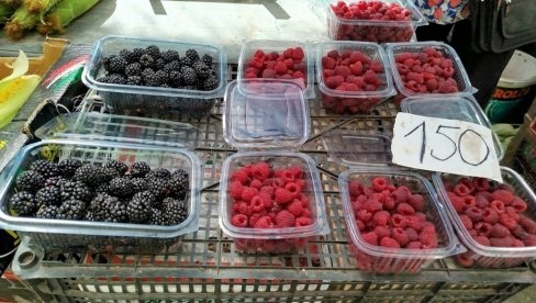 VOĆNA PONUDA U PARAĆINU: Na pijaci najskuplje maline i kupine VOĆNA PONUDA U PARAĆINU: Na pijaci najskuplje maline i kupine